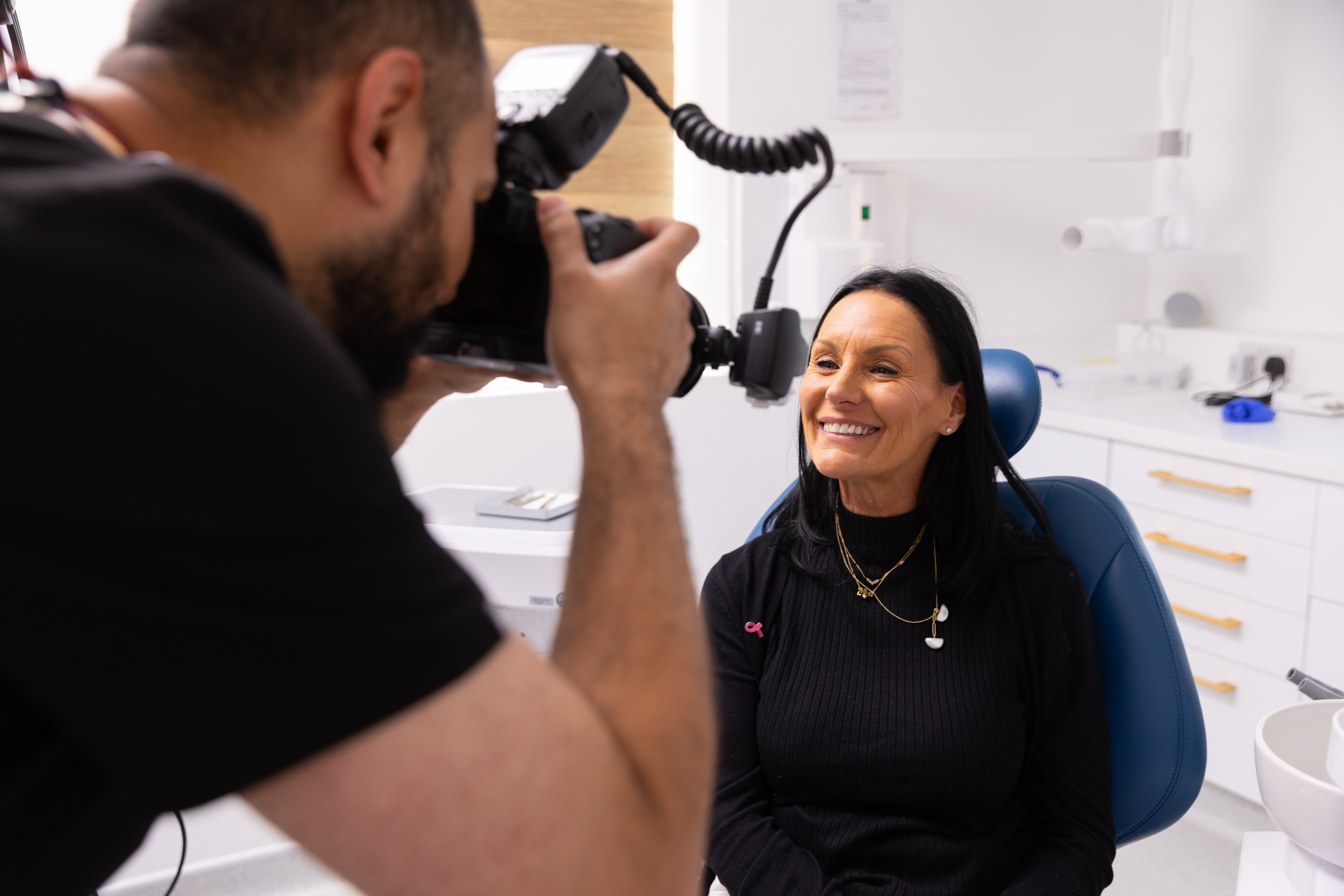 Dr Viral Chauhan reviewing X-ray imaging with a patient